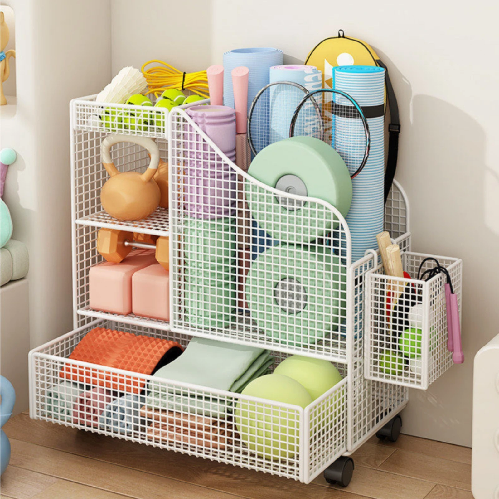 Mesh Storage Storage Cart Rolling Exercise Mat Storage Cart Exercise Mat Rack Exposed Wire Exercise Equipment Shelf Multi
Mesh Storage Storage Cart Rolling Exercise Mat Storage Cart Exercise Mat Rack Exposed Wire Exercise Equipment Shelf Multi