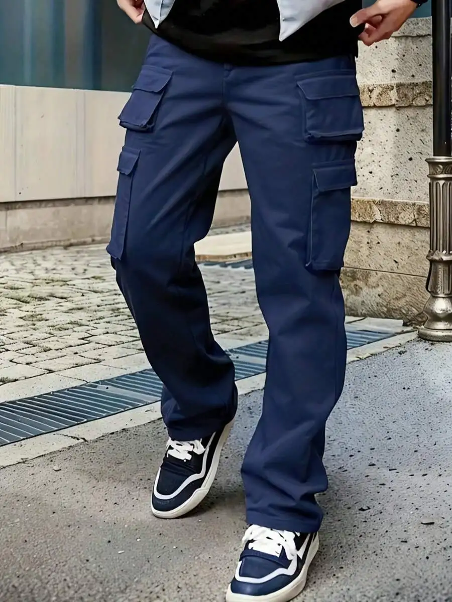 Mens Cargo Pants Solid Color Multiple Pockets Straight Leg Loose Casual Outdoor Style
Mens Cargo Pants Solid Color Multiple Pockets Straight Leg Loose Casual Outdoor Style
