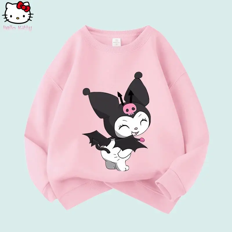 Горячая аниме Kuromi толстовка с капюшоном для девочек Sanrio, новый осенний наряд, футболка с длинными рукавами и рисунком принцессы Kawaii, платья для девочек, детские подарки
Горячая аниме Kuromi толстовка с капюшоном для девочек Sanrio, новый осенний наряд, футболка с длинными рукавами и рисунком принцессы Kawaii, платья для девочек, детские подарки