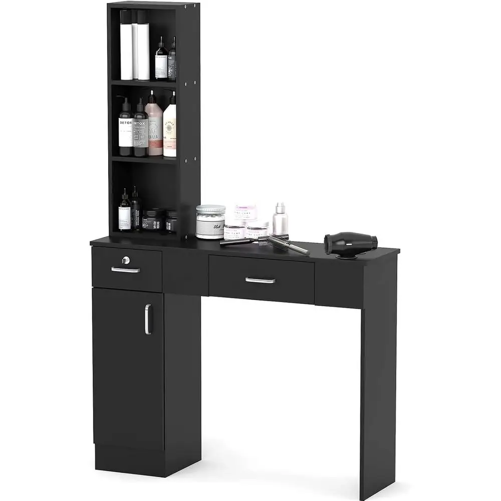 Compact Storage Styling Station for Beauty Spa or Hair Salon - Perfect for Home Use with Hairdryer
Compact Storage Styling Station for Beauty Spa or Hair Salon - Perfect for Home Use with Hairdryer