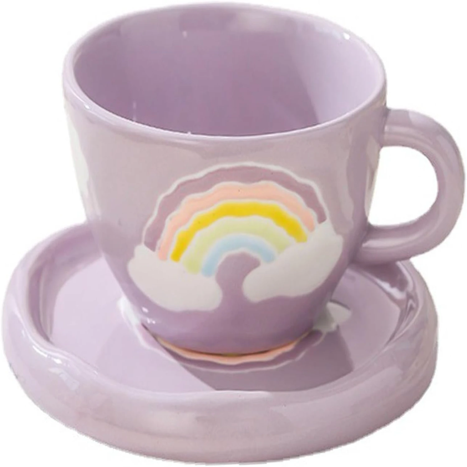 Bright and adorable hand-painted yellow ceramic coffee mug and saucer set - Cute and novelty cup for home or office - Microwave
Bright and adorable hand-painted yellow ceramic coffee mug and saucer set - Cute and novelty cup for home or office - Microwave
