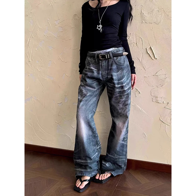 YIBASHU Women Black Gothic Emo Cargo Jeans Grunge Wide Cowboy Pants Vintage Harajuku Baggy Y2k Boyfriend Denim Trousers Clothes
YIBASHU Women Black Gothic Emo Cargo Jeans Grunge Wide Cowboy Pants Vintage Harajuku Baggy Y2k Boyfriend Denim Trousers Clothes