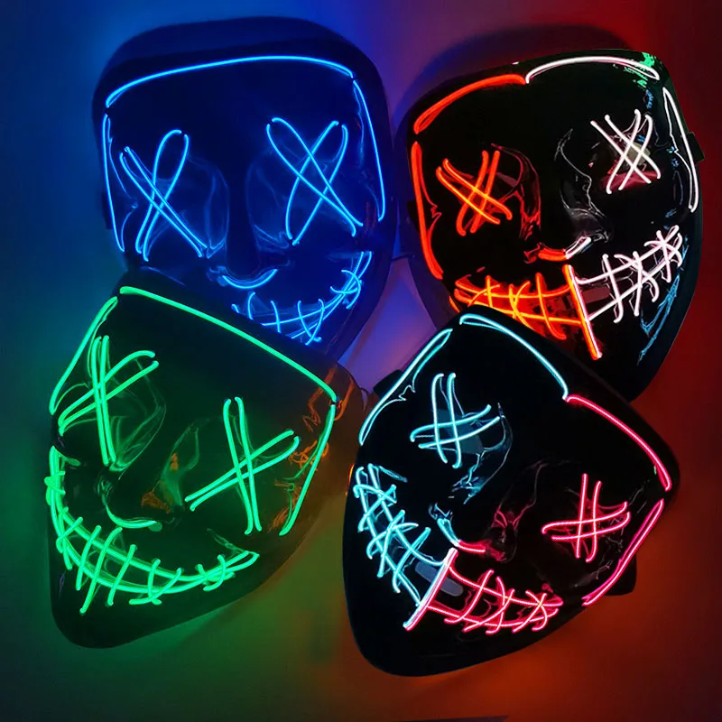 Wireless Halloween Neon Mask LED Dual Color Glowing Masquerade Carnival Mask Light Luminous In The Dark Cosplay Costume Supplies
Wireless Halloween Neon Mask LED Dual Color Glowing Masquerade Carnival Mask Light Luminous In The Dark Cosplay Costume Supplies