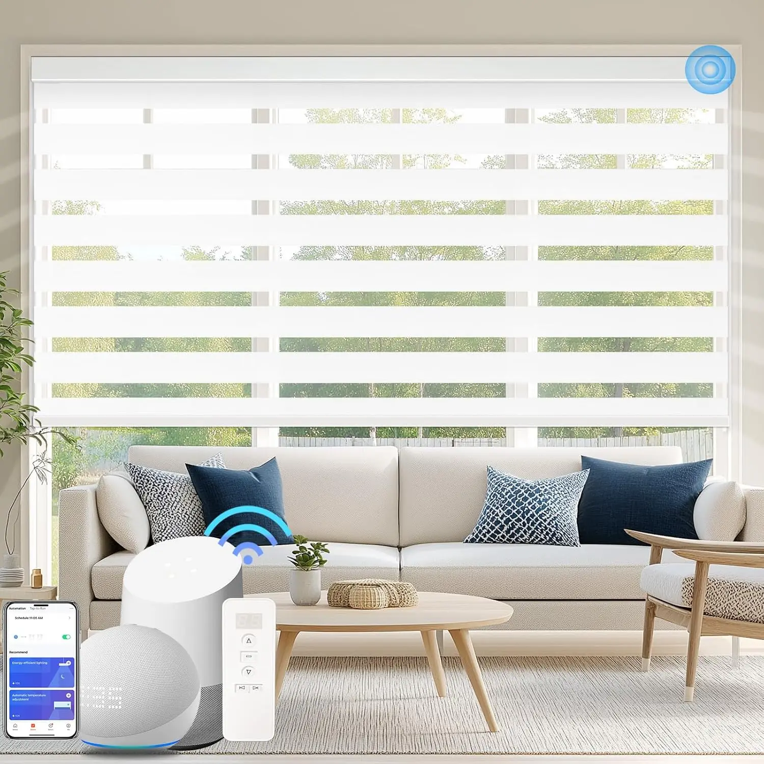 Motorized Zebra Blinds for Windows Cordless Electric Curtains with Remote Control Blackout Shades Custom Smart Blinds Compatible
Motorized Zebra Blinds for Windows Cordless Electric Curtains with Remote Control Blackout Shades Custom Smart Blinds Compatible