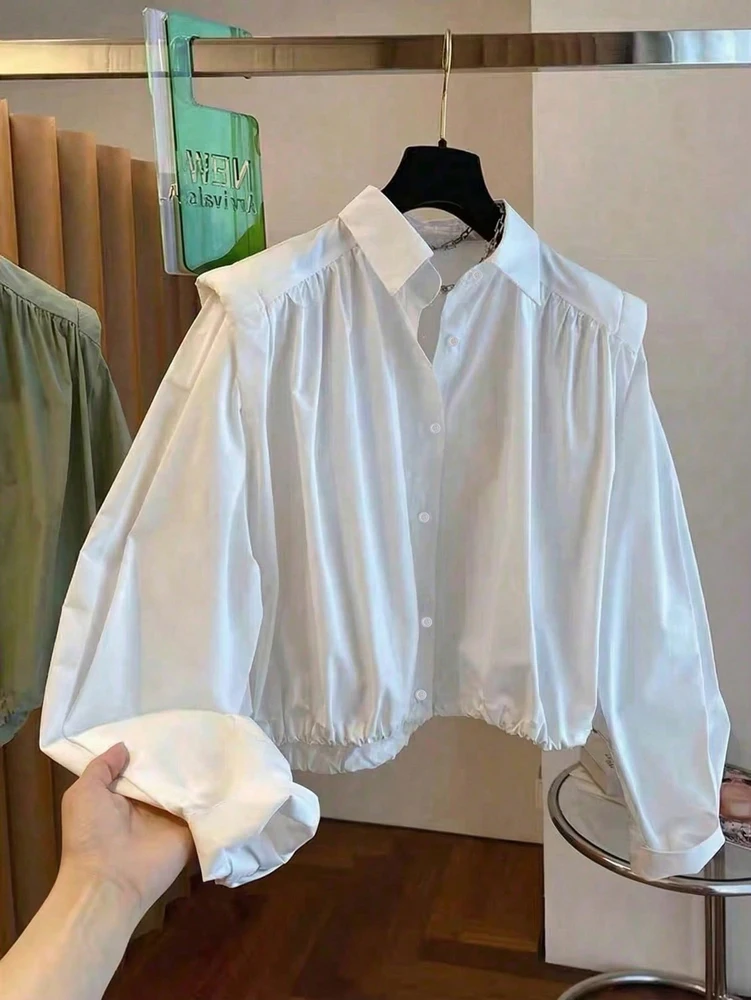 Spring/Summer 2026 New Arrival Women's Solid-Colour Single-Breasted Design Drawstring Pleated Shirt Casual & Office Wear
Spring/Summer 2026 New Arrival Women's Solid-Colour Single-Breasted Design Drawstring Pleated Shirt Casual & Office Wear