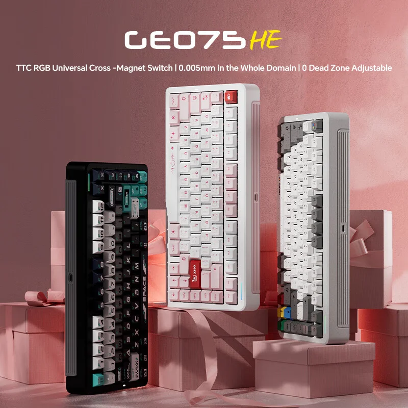FL·ESPORTS GEO75HE Магнитный переключатель Механическая клавиатура Игровая клавиатура из алюминиевого сплава Проводной режим Горячая замена 0 Dead Zone 8 кГц
FL·ESPORTS GEO75HE Магнитный переключатель Механическая клавиатура Игровая клавиатура из алюминиевого сплава Проводной режим Горячая замена 0 Dead Zone 8 кГц