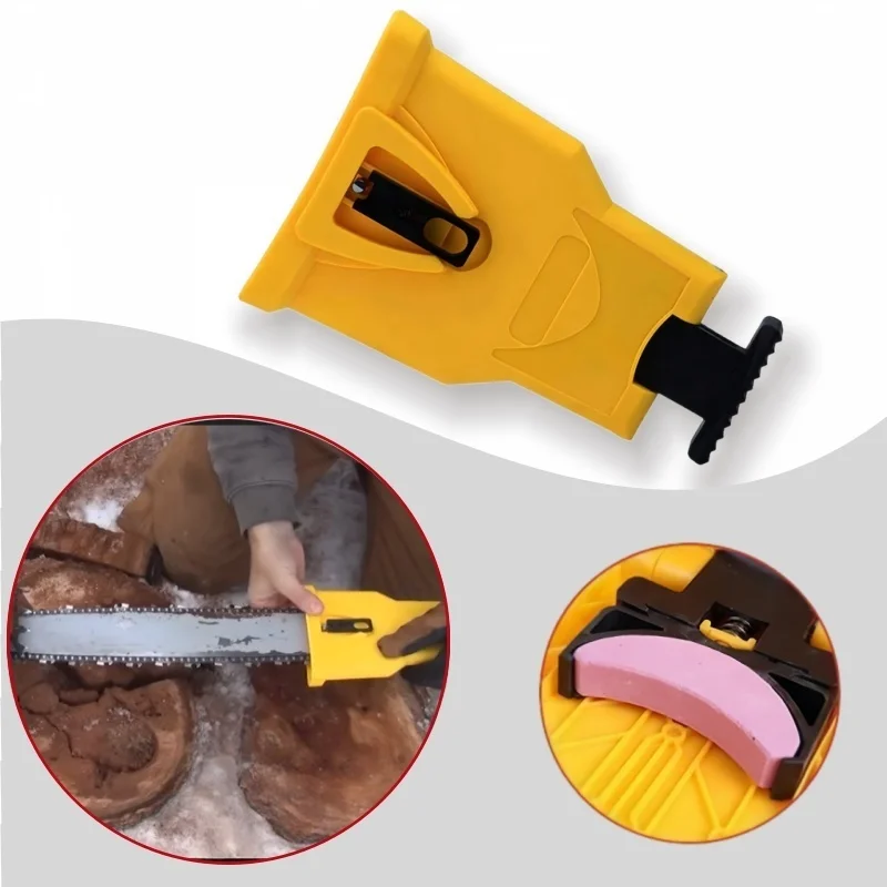 Профессиональная точилка для цепной пилы с шлифовальным камнем — угловое противоскользящее основание и подпружиненный инструмент для быстрого заточки
Профессиональная точилка для цепной пилы с шлифовальным камнем — угловое противоскользящее основание и подпружиненный инструмент для быстрого заточки