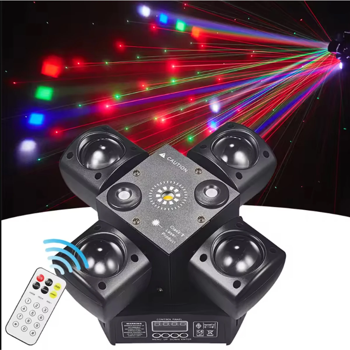 LED 48W Beam+Laser+Strobe Light 4Arms 3in1 Moving Head Stage Effect Disco DJ Lamps DMX512 Sound Control For Room Party Bar Club
LED 48W Beam+Laser+Strobe Light 4Arms 3in1 Moving Head Stage Effect Disco DJ Lamps DMX512 Sound Control For Room Party Bar Club