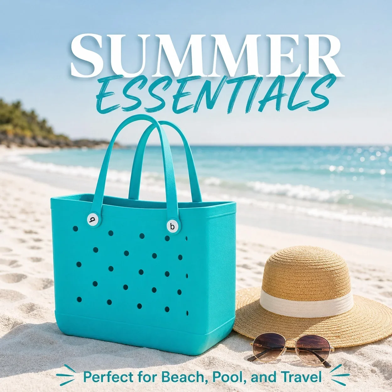EVA Beach Bag Waterproof Large Capacity Tote with Holes Lightweight Portable Swimming Pool Travel Durable Handbag Summer Holiday
EVA Beach Bag Waterproof Large Capacity Tote with Holes Lightweight Portable Swimming Pool Travel Durable Handbag Summer Holiday