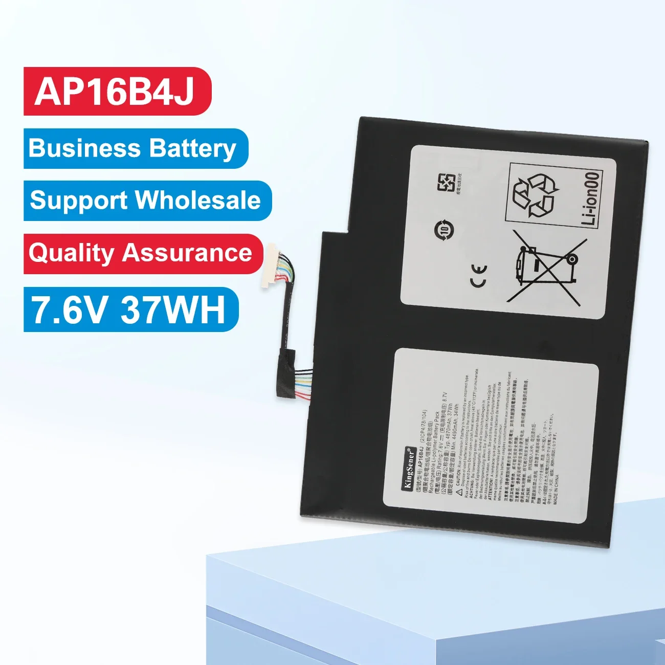 Аккумулятор для ноутбука KingSener AP16B4J для Acer Aspire Switch Alpha 12 SA5-27 Tablet 7,6 В 37 Втч AP16B4J, быстрая доставка
Аккумулятор для ноутбука KingSener AP16B4J для Acer Aspire Switch Alpha 12 SA5-27 Tablet 7,6 В 37 Втч AP16B4J, быстрая доставка