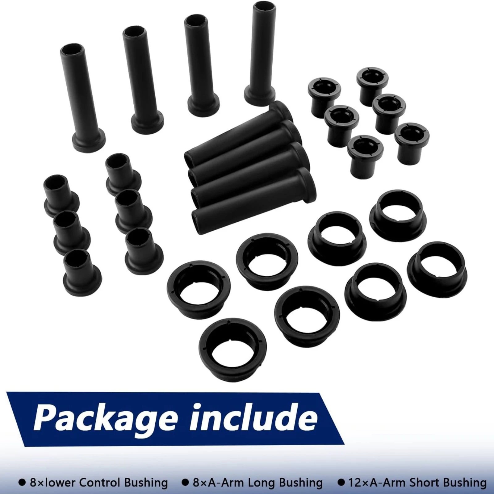 28Pcs Suspension A-Arm Bushing Kit Front Lower Control Arm Bushing Long&Short Set #5436973 5438902 5439270 for Polaris Sportsman 
28Pcs Suspension A-Arm Bushing Kit Front Lower Control Arm Bushing Long&Short Set #5436973 5438902 5439270 for Polaris Sportsman