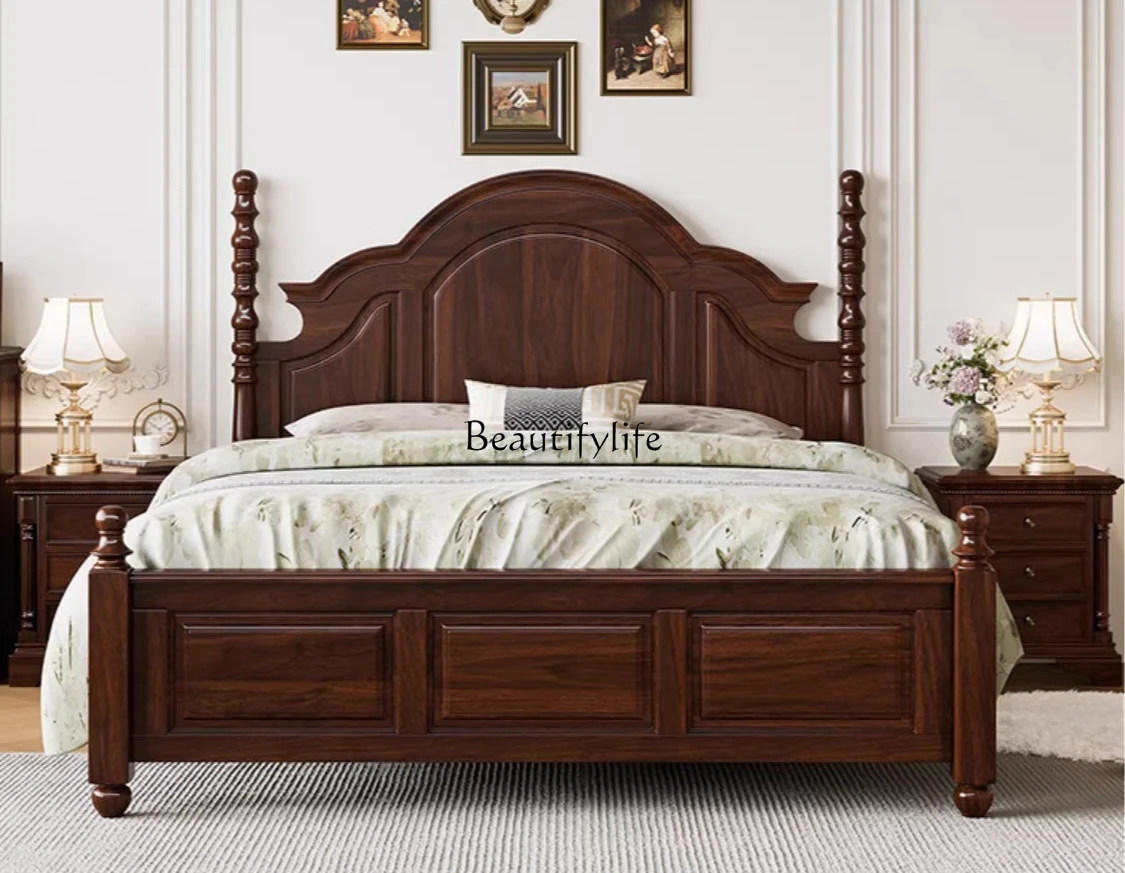 American Retro Solid Wood Bed for Home Use, Simple Country Style, Suitable for Various Sizes of Apartments, Large Bed
American Retro Solid Wood Bed for Home Use, Simple Country Style, Suitable for Various Sizes of Apartments, Large Bed
