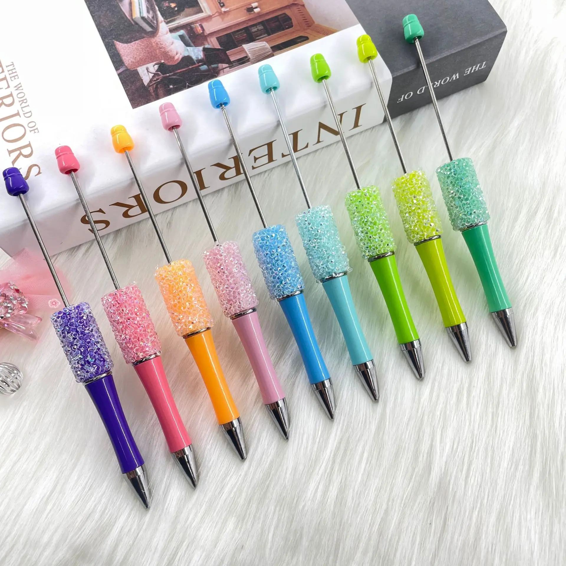 50Pcs DIY Beaded Pen Wholesale Starry Sky Diamond Ballpoint Pens Sugar Beadable Pen for Gift Student School Office Supplies
50Pcs DIY Beaded Pen Wholesale Starry Sky Diamond Ballpoint Pens Sugar Beadable Pen for Gift Student School Office Supplies