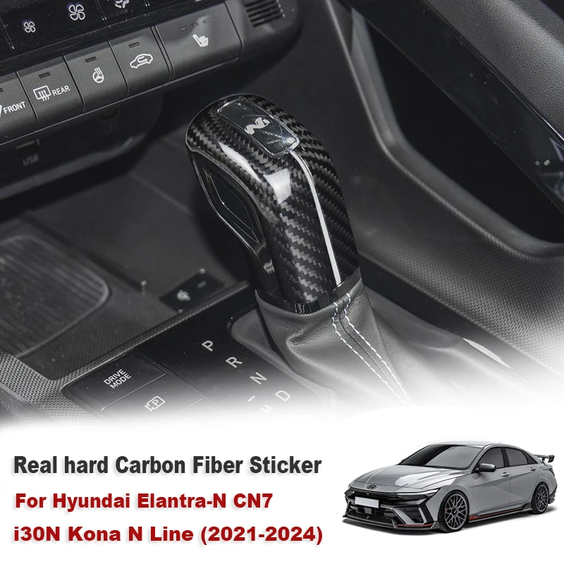 Real Hard Carbon Fiber Car Interior Accessories For Hyundai Elantra N i30N CN7 Kona N Line Gear Head Shift Knob Cover Sticker
Real Hard Carbon Fiber Car Interior Accessories For Hyundai Elantra N i30N CN7 Kona N Line Gear Head Shift Knob Cover Sticker