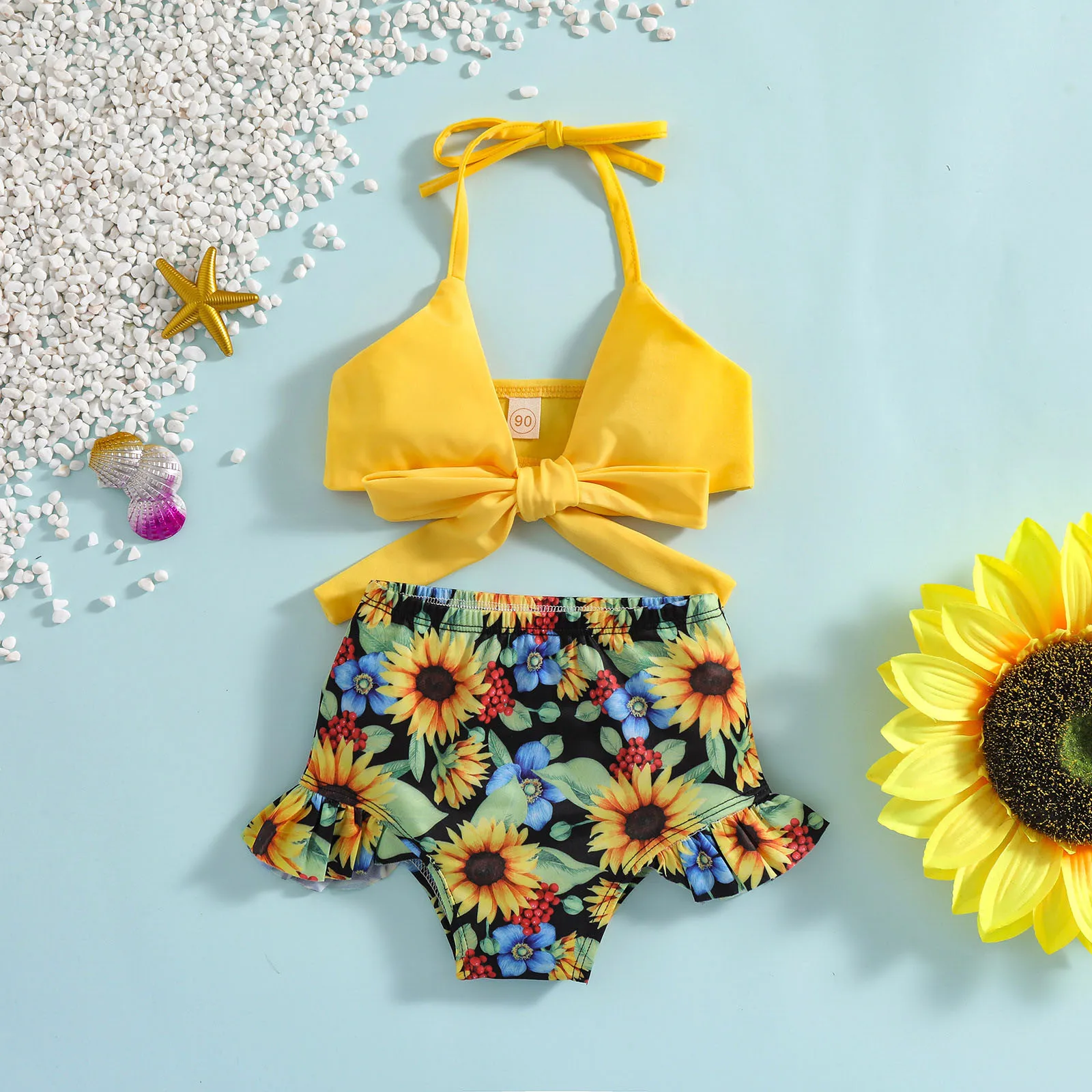 Girl Piece Toddler Summer Girls Sunflower Flower Printing Ruffles Two Piece Swimwear Swimsuit Bikini Tween Bathing Suits
Girl Piece Toddler Summer Girls Sunflower Flower Printing Ruffles Two Piece Swimwear Swimsuit Bikini Tween Bathing Suits