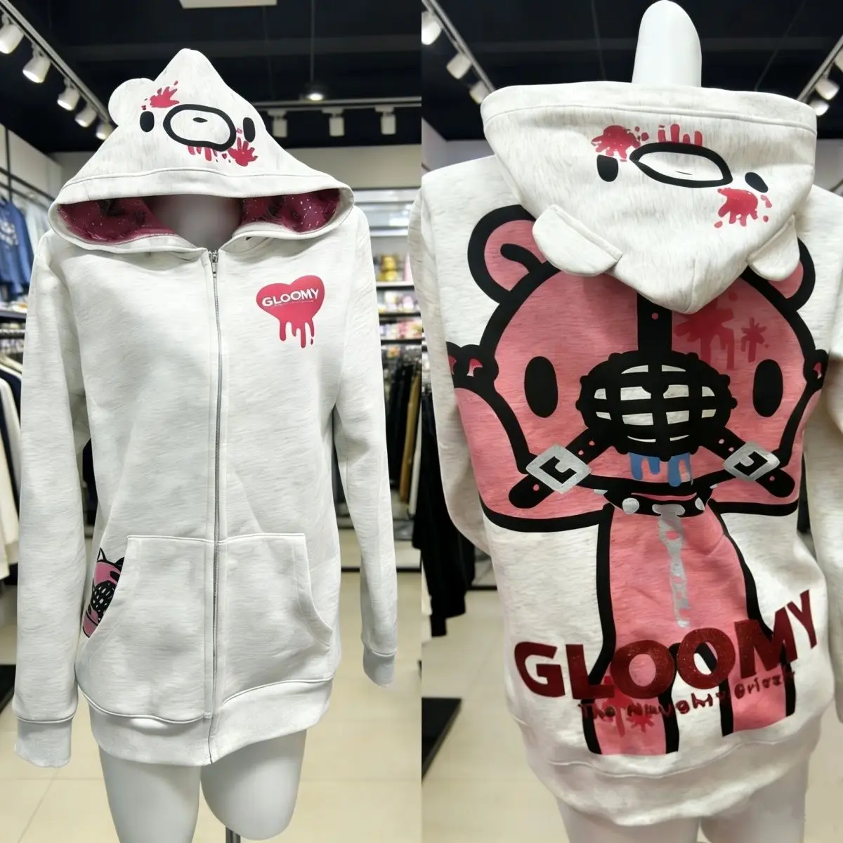 Subculture Blood Powder Violent Bear Zip Up Hoodie Loose Anime Hoodies Women Fleece Sweatshirt Top Harajuku Shibuya Jacket
Subculture Blood Powder Violent Bear Zip Up Hoodie Loose Anime Hoodies Women Fleece Sweatshirt Top Harajuku Shibuya Jacket