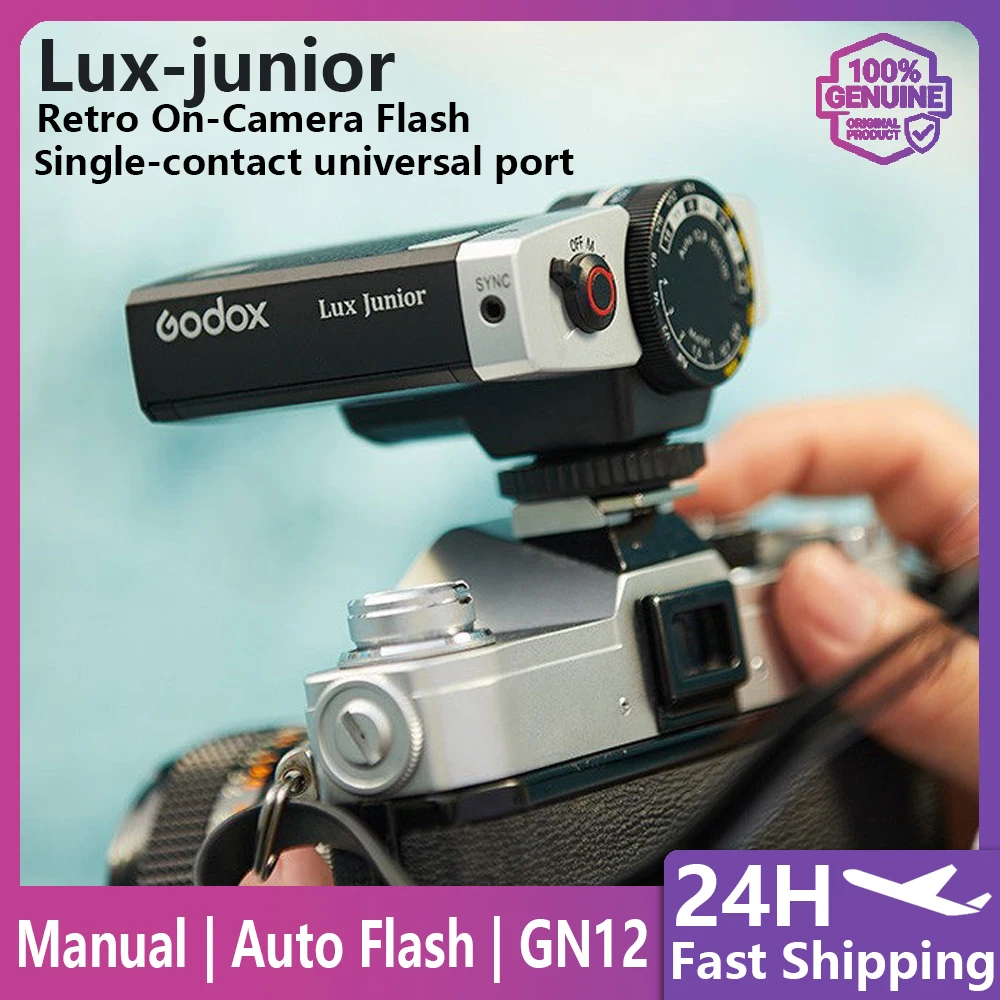 Lux Junior Retro Single-Contact Universal Flash, Mini Compact Hot Shoe On-Camera Flash
Lux Junior Retro Single-Contact Universal Flash, Mini Compact Hot Shoe On-Camera Flash