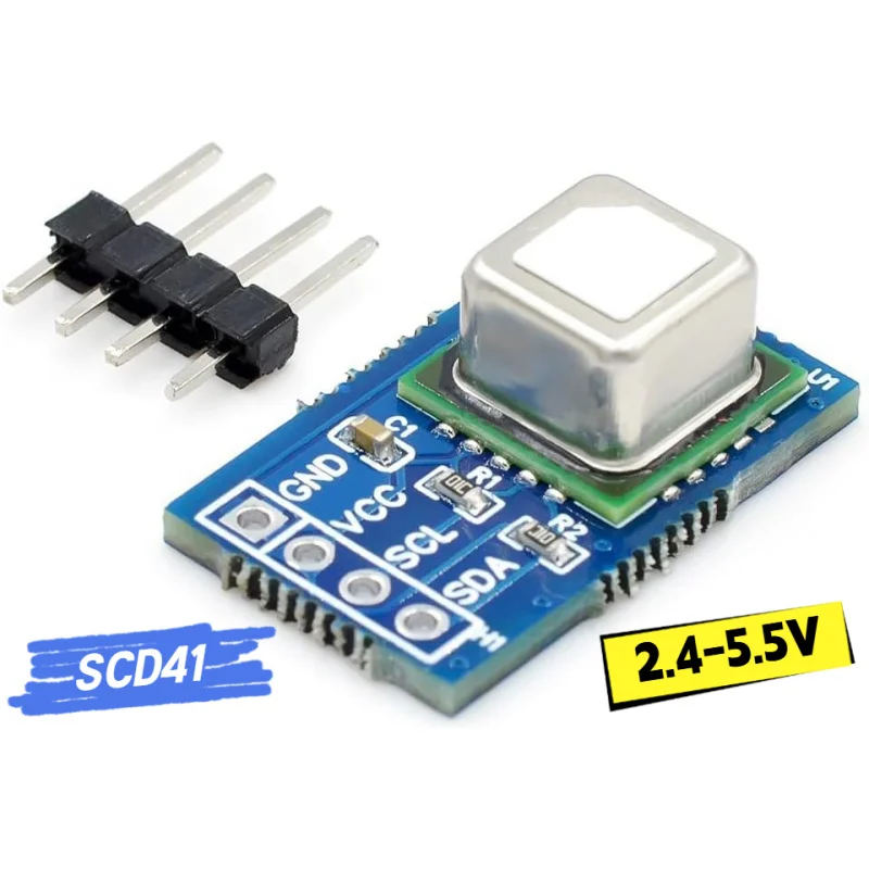 SCD41 CO2 Carbon Dioxide Gas Sensor Module High Precision Temp & Humidity Sensor for Smart Home, HVAC
SCD41 CO2 Carbon Dioxide Gas Sensor Module High Precision Temp & Humidity Sensor for Smart Home, HVAC