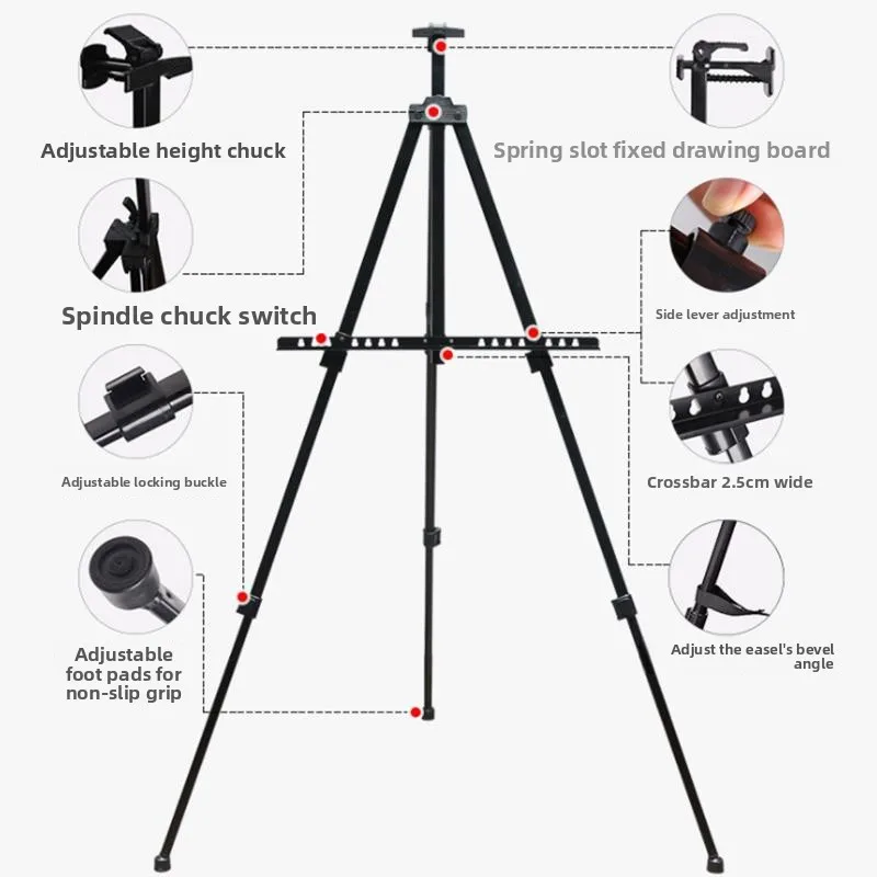 HXL metal iron easel folding tripod easel telescopic easel
HXL metal iron easel folding tripod easel telescopic easel