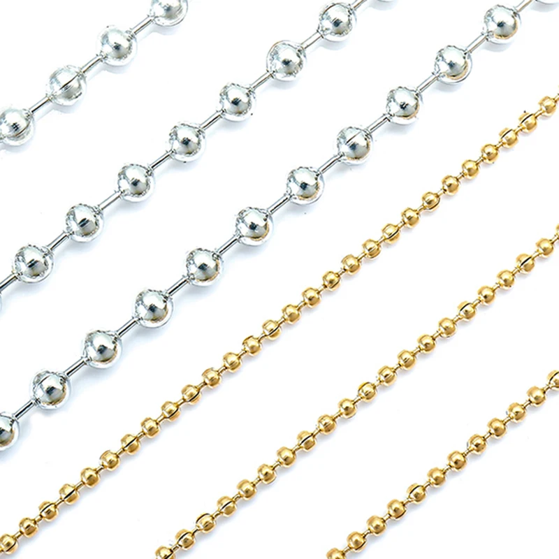 2m/strip 1.5 2.4 3.5 mm Metal Ball Bead Chain Findings Bulk Kettingen Necklace Chain For Jewelry Making Supplies DIY Accessories
2m/strip 1.5 2.4 3.5 mm Metal Ball Bead Chain Findings Bulk Kettingen Necklace Chain For Jewelry Making Supplies DIY Accessories