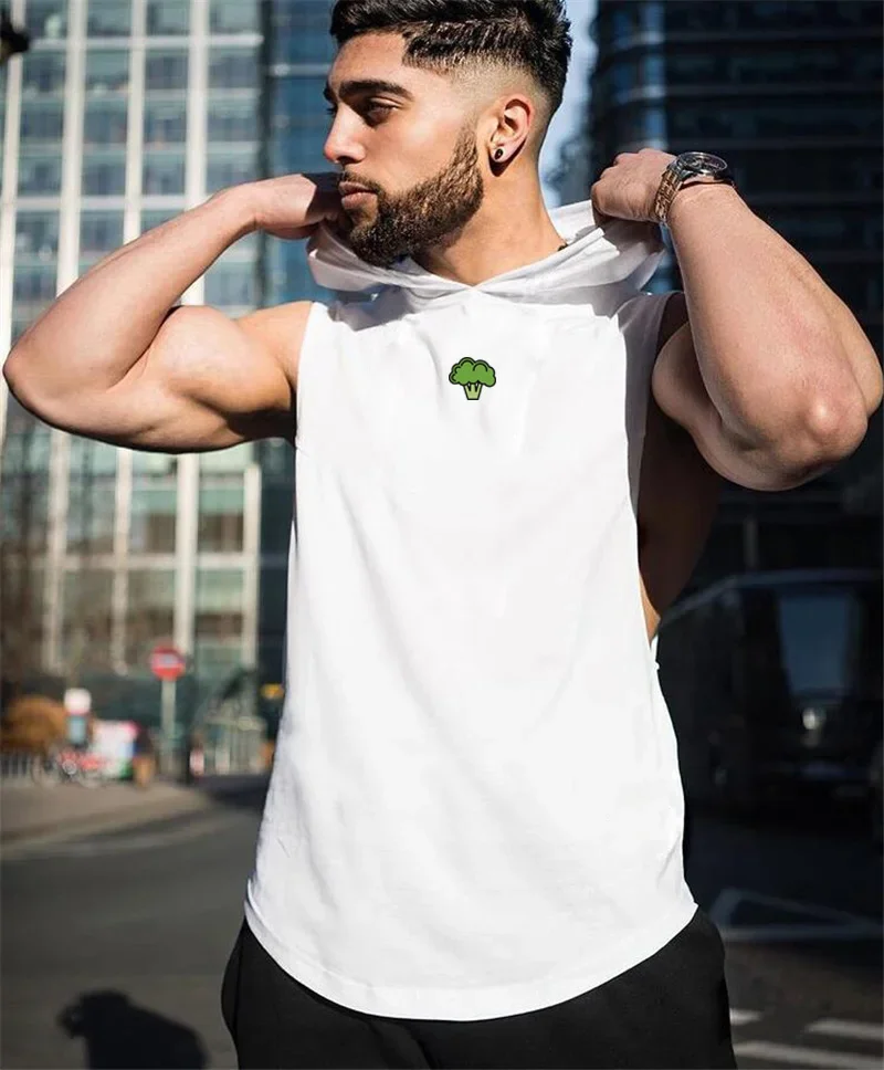 Summer Hooded Tank Tops Men Gym Clothing Fitness Hoodies Bodybuilding Stringer Tanktop Workout Singlets Sports Sleeveless Shirt
Summer Hooded Tank Tops Men Gym Clothing Fitness Hoodies Bodybuilding Stringer Tanktop Workout Singlets Sports Sleeveless Shirt