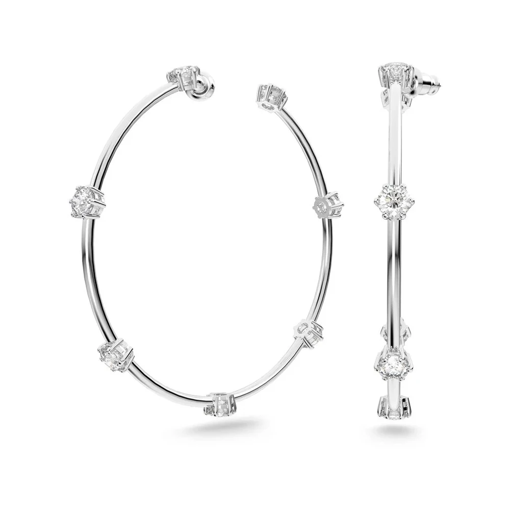 Большие открытые серьги-кольца с кристаллами - гламурный минималистичный аксессуар
Большие открытые серьги-кольца с кристаллами - гламурный минималистичный аксессуар