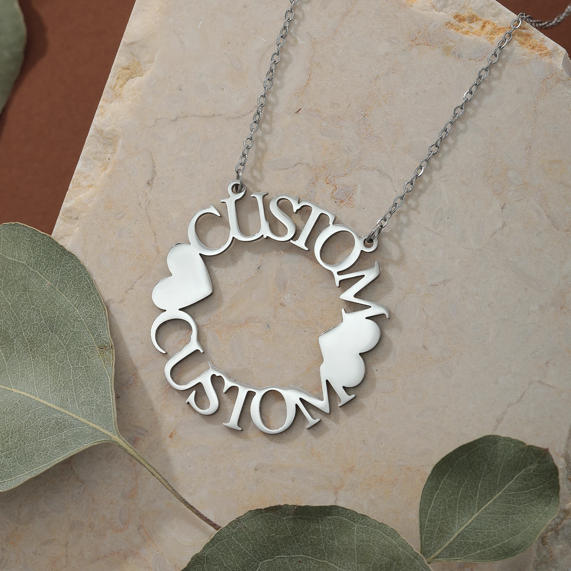 Personalized Two Name Round Necklace Stainless Steel Custom Nameplate Decoration Pendant Necklaces Choker For Women Jewelry Gift
Personalized Two Name Round Necklace Stainless Steel Custom Nameplate Decoration Pendant Necklaces Choker For Women Jewelry Gift
