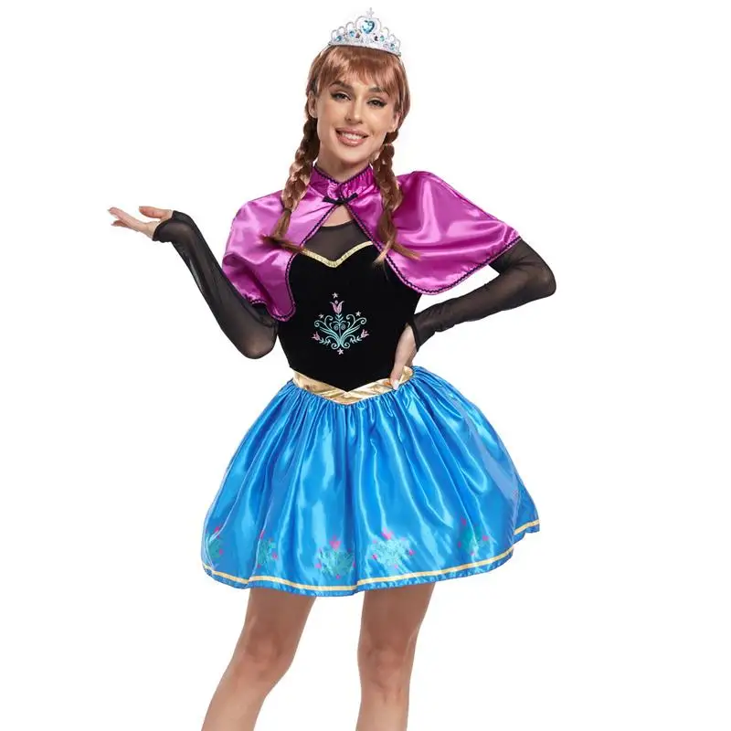 Classic Halloween Costume Short Performance Outfit Fairy Tale Story Movie Role Anna Princess Adult Halloween Costume
Classic Halloween Costume Short Performance Outfit Fairy Tale Story Movie Role Anna Princess Adult Halloween Costume
