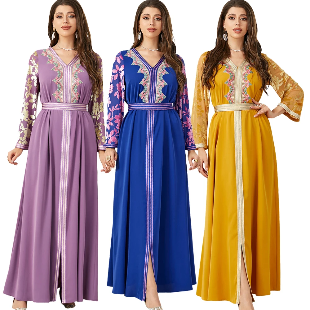 Women Abaya Gold Print Velvet Sleeve Gown Arab Turkish Dubai Daily Party Clothing Autumn Winter Dress Muslim Islamic Clothing
Women Abaya Gold Print Velvet Sleeve Gown Arab Turkish Dubai Daily Party Clothing Autumn Winter Dress Muslim Islamic Clothing
