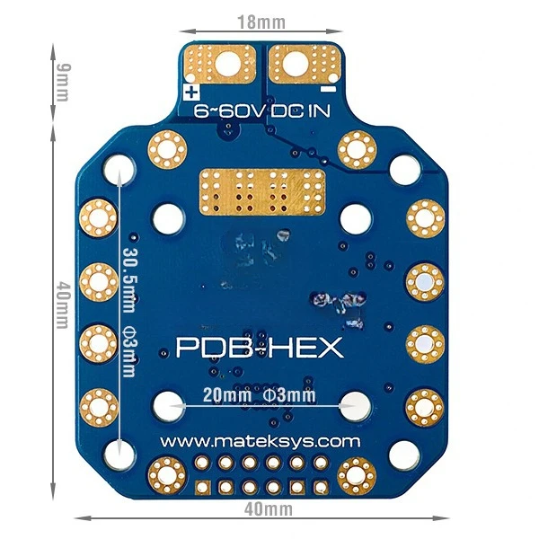 Suitable for PDB-HEX 12S 5V & 12V model aircraft around FPV crossover distributor
Suitable for PDB-HEX 12S 5V & 12V model aircraft around FPV crossover distributor