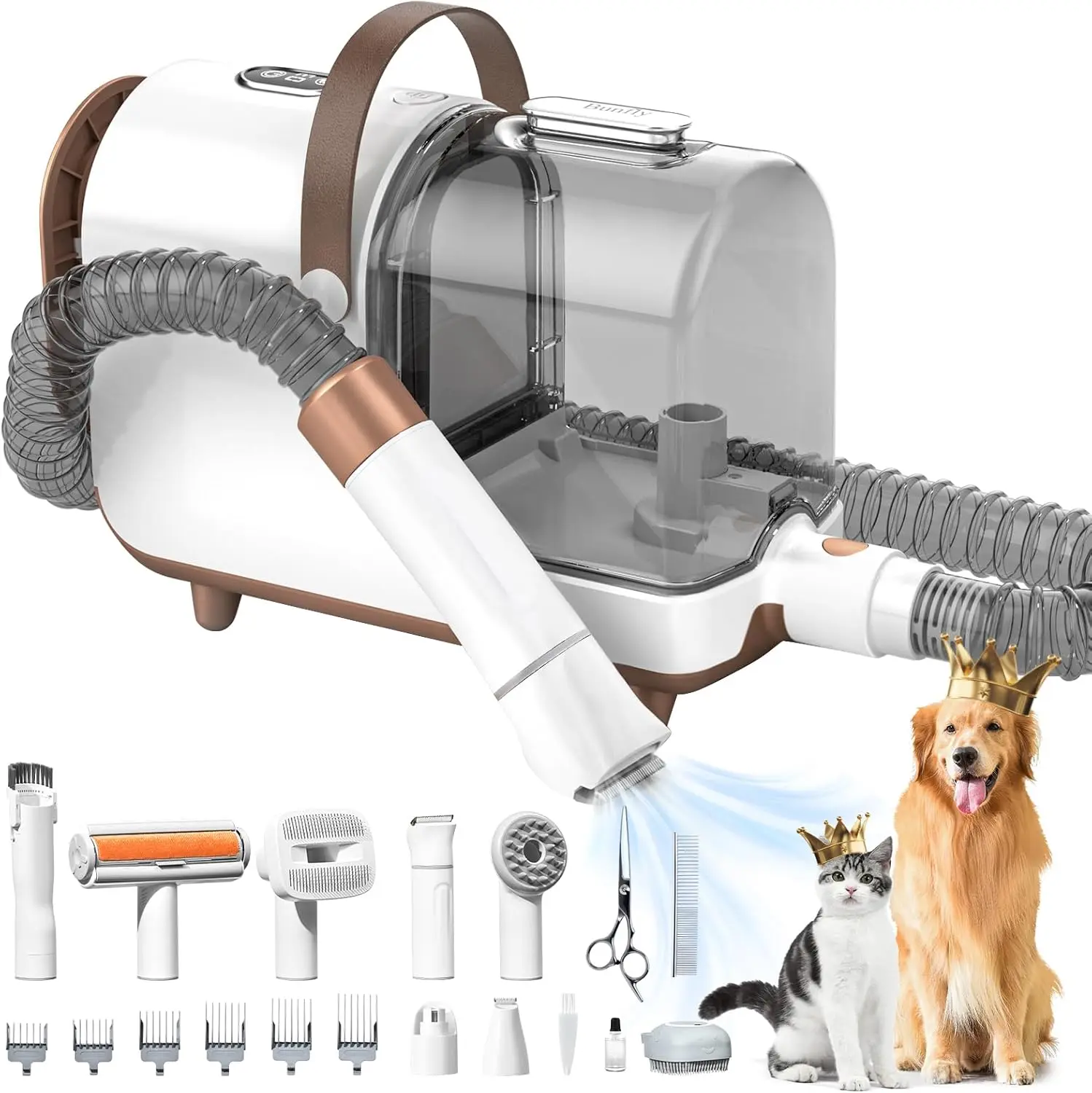 3L Dog Grooming Vacuum with 13,000KPa Suction, 16 Tools for Pets and Home Cleaning in Brown
3L Dog Grooming Vacuum with 13,000KPa Suction, 16 Tools for Pets and Home Cleaning in Brown