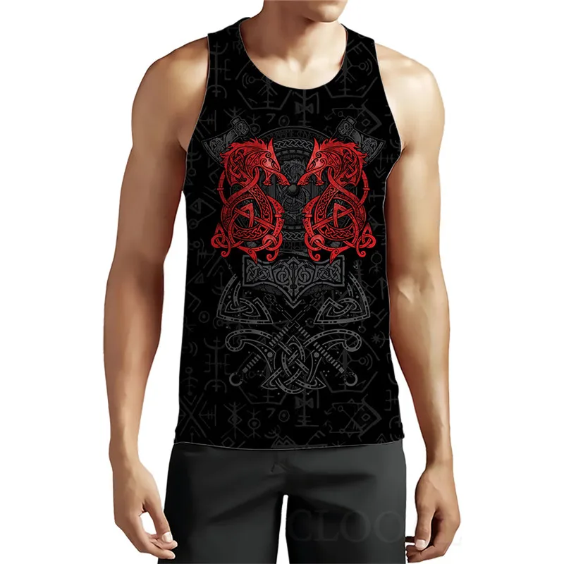 Vintage Men's Gothic Style Tank Tops Summer Sleeveless 3D Print Viking Top Man Clothing Loose Casual Hot Hip Hop Streetwear Vest
Vintage Men's Gothic Style Tank Tops Summer Sleeveless 3D Print Viking Top Man Clothing Loose Casual Hot Hip Hop Streetwear Vest