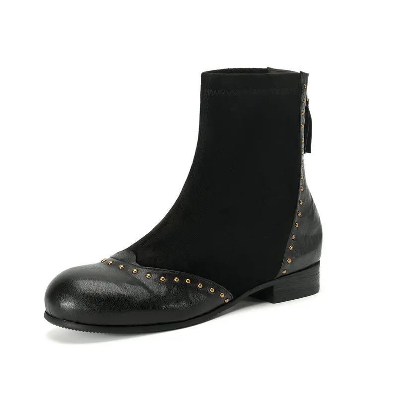2025 New Fashion Riveted Women's Boots 100% Genuine Leather Autumn Thick-soled Chelsea Boots Outdoor Punk Party Shoes
2025 New Fashion Riveted Women's Boots 100% Genuine Leather Autumn Thick-soled Chelsea Boots Outdoor Punk Party Shoes