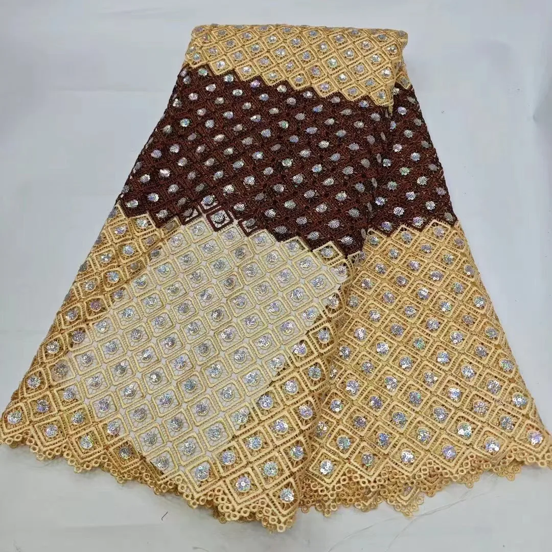African Sequins Lace Fabric, French Nigerian Lace Fabrics for Wedding Dress, High Quality, Luxury Embroidery, 2024
African Sequins Lace Fabric, French Nigerian Lace Fabrics for Wedding Dress, High Quality, Luxury Embroidery, 2024