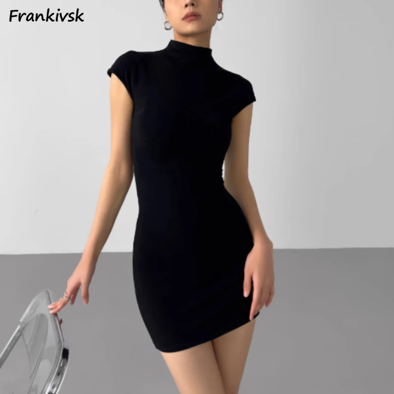 Women Fashion Stretchy Sexy Mini Dress Vintage Stand Collar Summer Sleeveless Female Vestidos Hot New American Style Streetwear
Women Fashion Stretchy Sexy Mini Dress Vintage Stand Collar Summer Sleeveless Female Vestidos Hot New American Style Streetwear