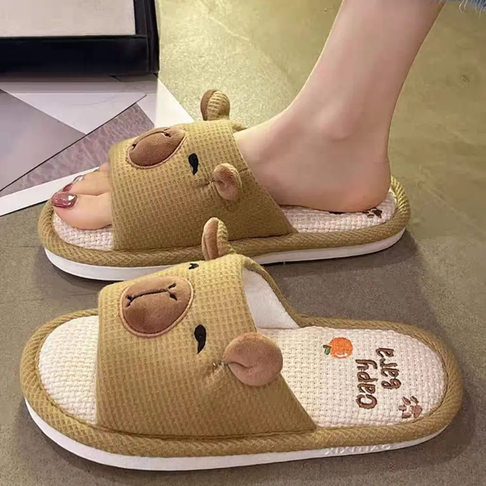 Soft Warm Capybara Slippers Cartoon Home Wear Shoes Capybara Linen Slippers Silent Anti-Slip Winter Capybara Slides Girls
Soft Warm Capybara Slippers Cartoon Home Wear Shoes Capybara Linen Slippers Silent Anti-Slip Winter Capybara Slides Girls