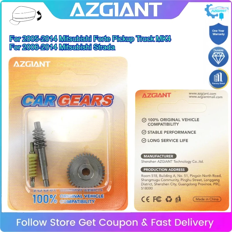 AZGIANT 12V DC Motor Worm Gear for Car Mirror for Mitsubishi Forte Pickup Truck Strada Brand New Folding Mirror Repair DIY
AZGIANT 12V DC Motor Worm Gear for Car Mirror for Mitsubishi Forte Pickup Truck Strada Brand New Folding Mirror Repair DIY