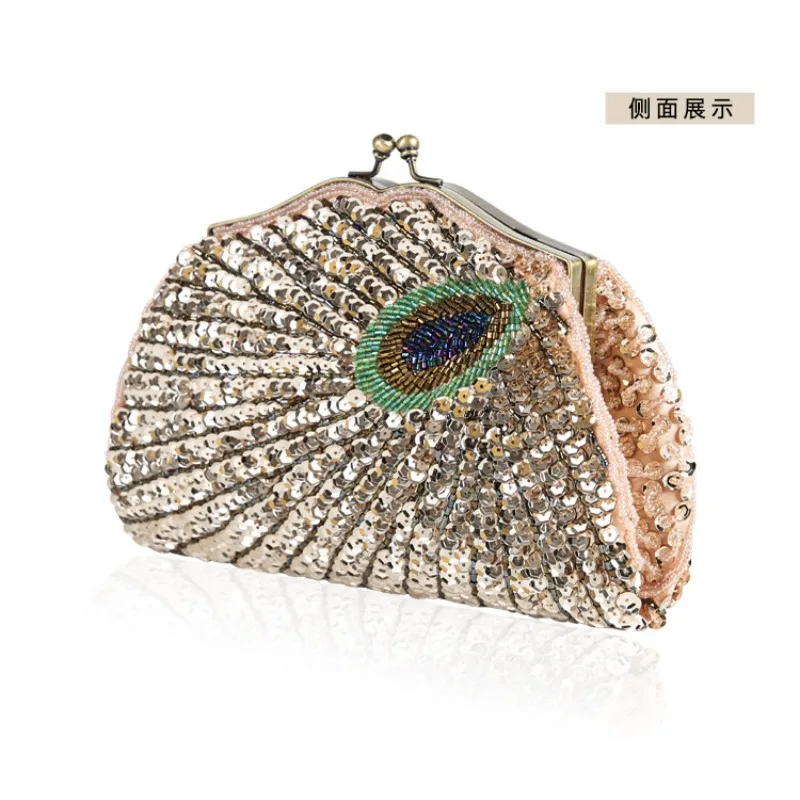 Сумки ручной работы с вышивкой бисером в стиле ретро с павлиньим узором, аксессуары для банкетов, вечерние сумочки, свадебные клатчи, люксовые женские сумки
Сумки ручной работы с вышивкой бисером в стиле ретро с павлиньим узором, аксессуары для банкетов, вечерние сумочки, свадебные клатчи, люксовые женские сумки