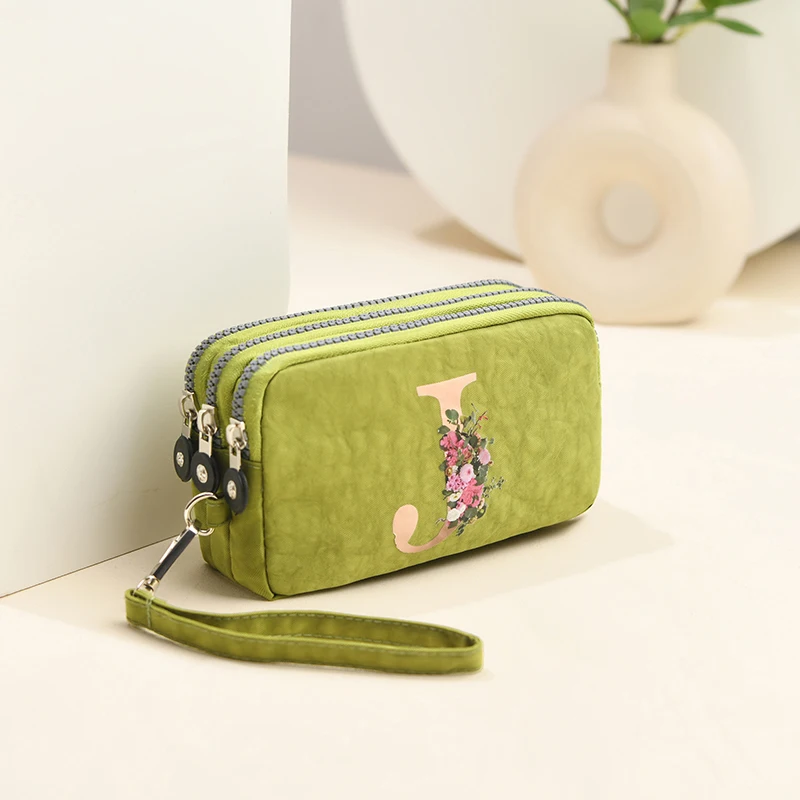 Fashion letter print three-layer zipper neutral hand-held wallet portable trendy zipper small wallet mobile phone wallet
Fashion letter print three-layer zipper neutral hand-held wallet portable trendy zipper small wallet mobile phone wallet