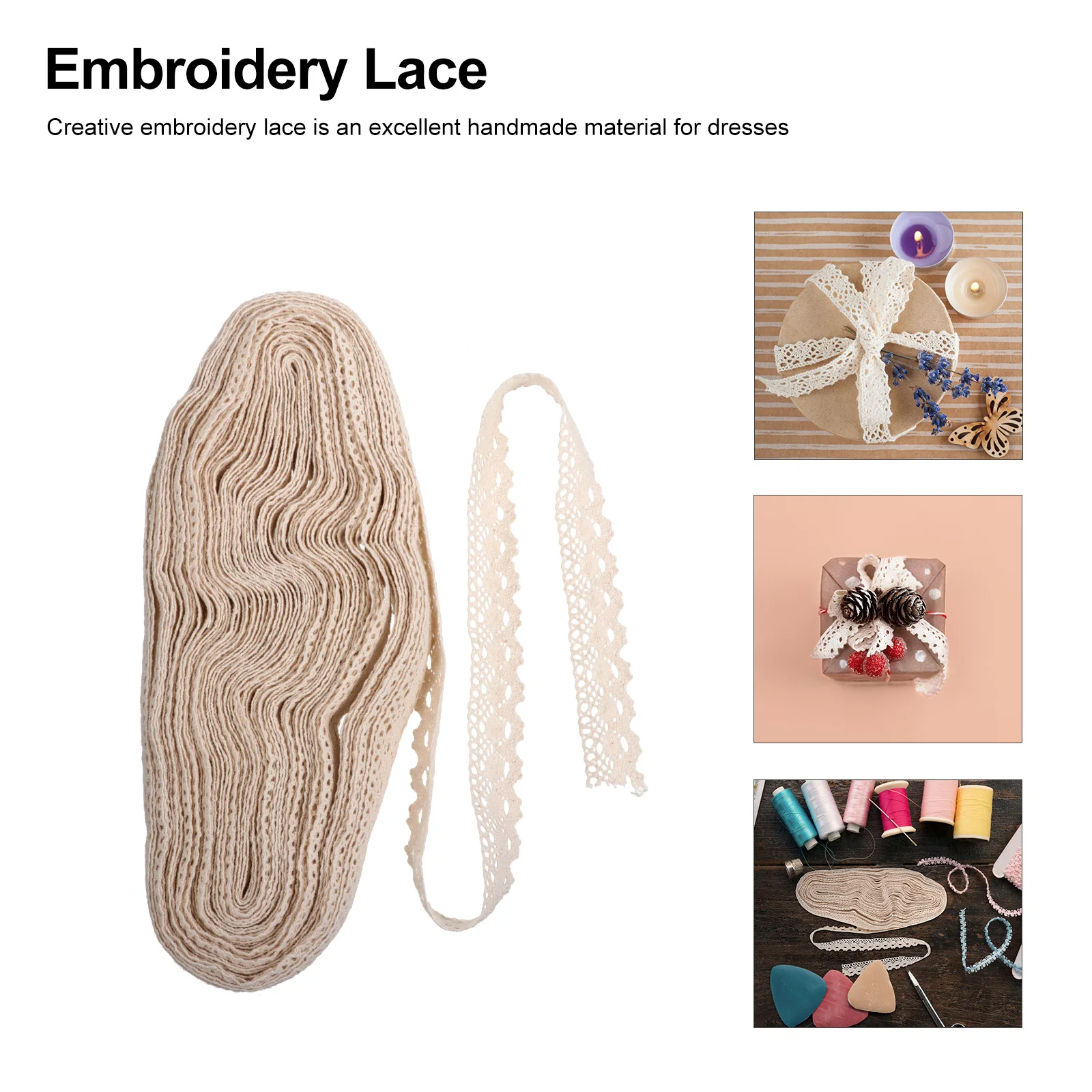 25 Yards Practical Cotton Lace Trim Embroidery Craft Lace Ribbon for Versatile Sewing Applications
25 Yards Practical Cotton Lace Trim Embroidery Craft Lace Ribbon for Versatile Sewing Applications