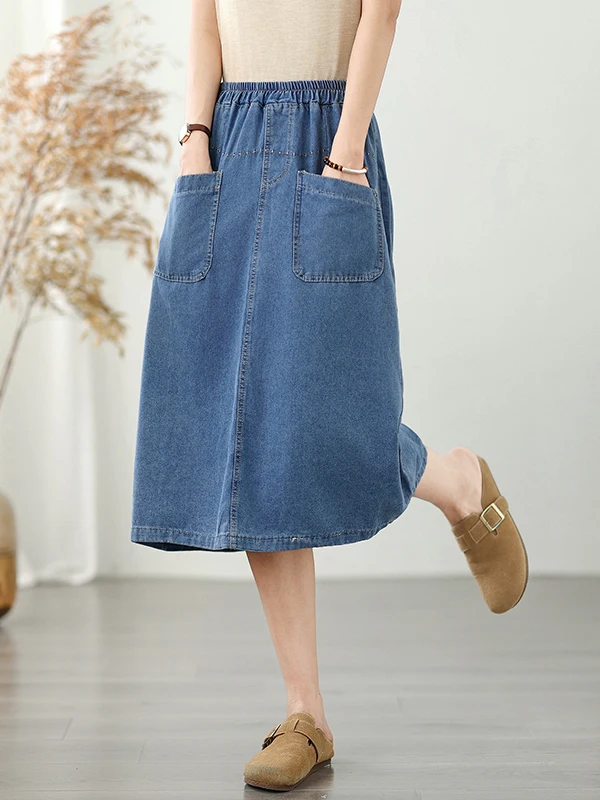 Лето 2023, женская юбка-миди трапециевидной формы с высокой талией, джинсовая эластичная талия, большие размеры, юбки с цветочным принтом, длина
Лето 2023, женская юбка-миди трапециевидной формы с высокой талией, джинсовая эластичная талия, большие размеры, юбки с цветочным принтом, длина