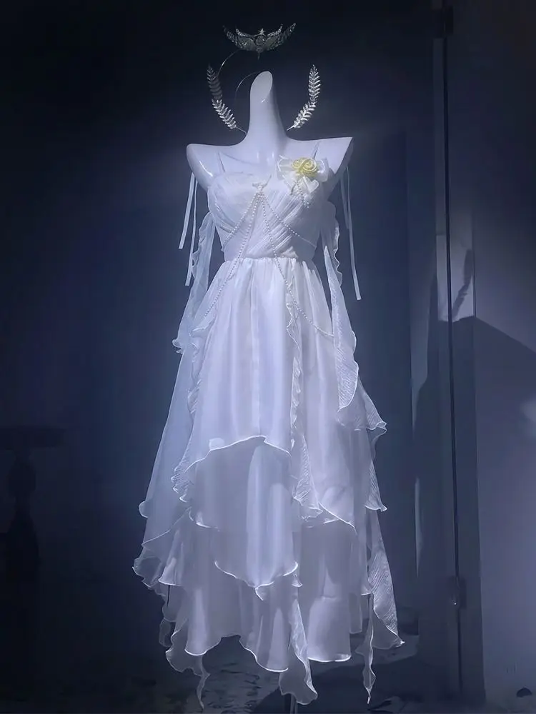 Farewell Poem of White Moon Petite Girl Pure White Ethereal Fairy-like Moonlight Dress for Women in Summer Lolita
Farewell Poem of White Moon Petite Girl Pure White Ethereal Fairy-like Moonlight Dress for Women in Summer Lolita