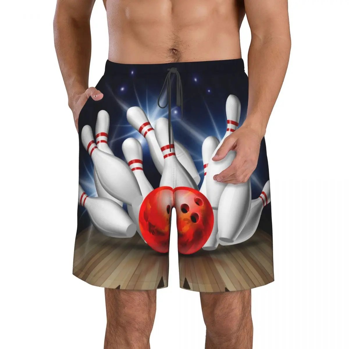 Men's Swim Trunk Bowling Ball Crashing Into The Pins Quick Dry Beach Shorts with Pockets Beach Pants Swimsuit
Men's Swim Trunk Bowling Ball Crashing Into The Pins Quick Dry Beach Shorts with Pockets Beach Pants Swimsuit