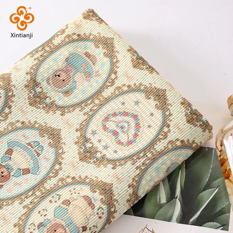 0.5/1/2/3m Corduroy Fabric With Vintage Lolita Bear Cartoon Print Velvet Rib DIY Women Dress Blouse Kids Skirt Handmade Sewing
0.5/1/2/3m Corduroy Fabric With Vintage Lolita Bear Cartoon Print Velvet Rib DIY Women Dress Blouse Kids Skirt Handmade Sewing