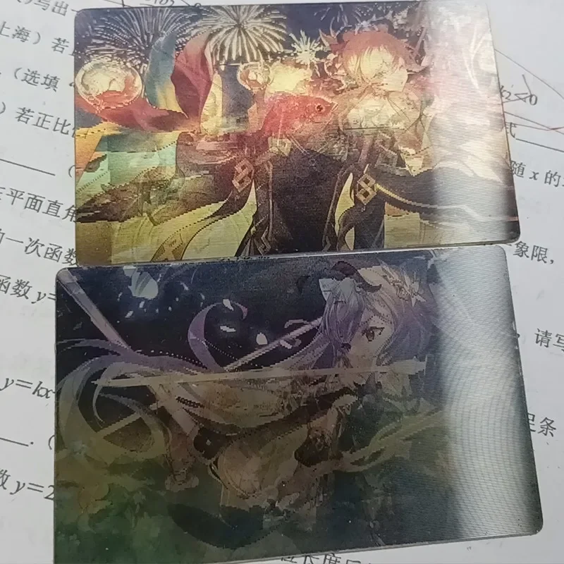 2 шт./компл. 3D GameCard Raiden Ei Raiden Shogun Focalors Hydro Archon Buer Lesser Lord Kusanali двусторонняя печатная карта LOMO Card
2 шт./компл. 3D GameCard Raiden Ei Raiden Shogun Focalors Hydro Archon Buer Lesser Lord Kusanali двусторонняя печатная карта LOMO Card