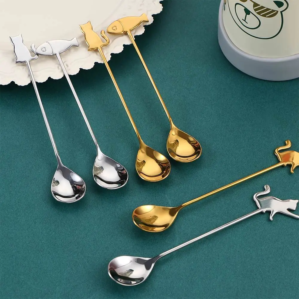 Kitchen Dessert Stainless Steel Cat Home Mixing Coffee Accessories Teaspoon Milk Spoon Stirring Tool
Kitchen Dessert Stainless Steel Cat Home Mixing Coffee Accessories Teaspoon Milk Spoon Stirring Tool