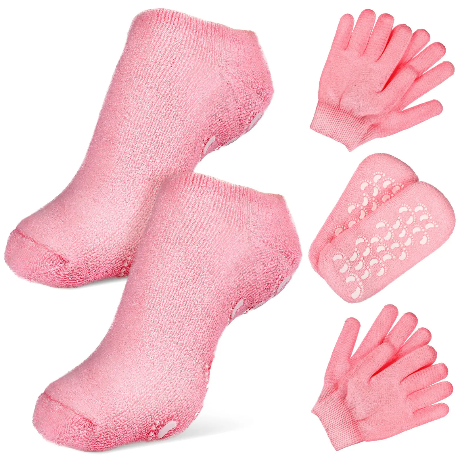 2Sets Moisturizing Socks Gloves Set Spa Hydrating Therapy for Dry Cracked Heels Feet Hands Deep Repair Softening Elasticity
2Sets Moisturizing Socks Gloves Set Spa Hydrating Therapy for Dry Cracked Heels Feet Hands Deep Repair Softening Elasticity