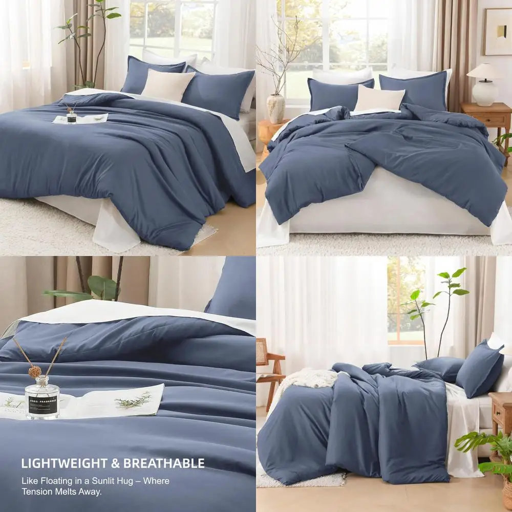 Blue Grey California King Bedding Set, 3-Piece Lightweight Solid All-Season Comforter with Pillowcases (104x96)
Blue Grey California King Bedding Set, 3-Piece Lightweight Solid All-Season Comforter with Pillowcases (104x96)