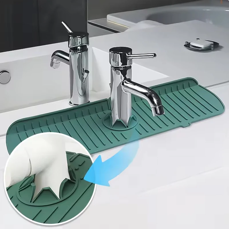 1PC silicone faucet drainage pad is suitable for kitchen and bathroom sinks, splash proof and water accumulation proof
1PC silicone faucet drainage pad is suitable for kitchen and bathroom sinks, splash proof and water accumulation proof