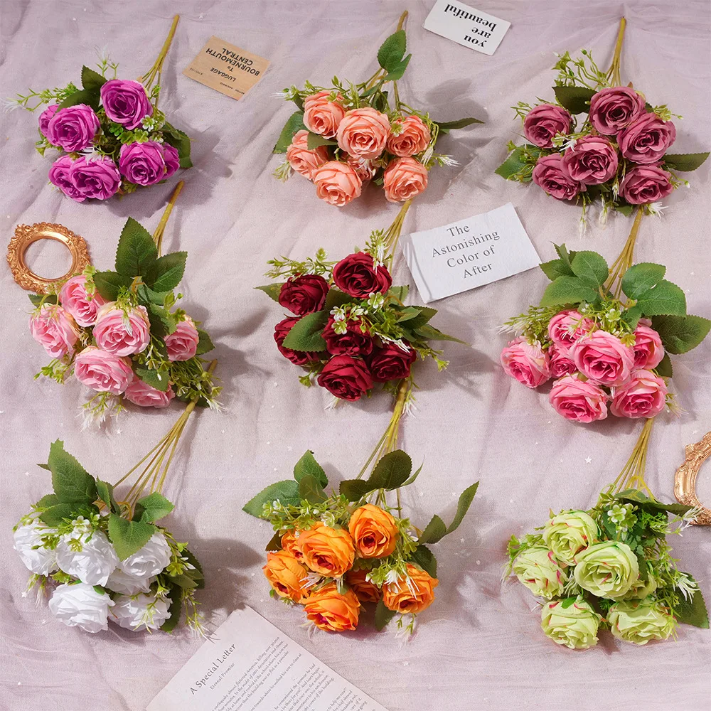 Korean-Style Simulation Flower 7-Head Rose Artificial Silk Flowers Wedding Home Decor Living Room Display Photography Props
Korean-Style Simulation Flower 7-Head Rose Artificial Silk Flowers Wedding Home Decor Living Room Display Photography Props